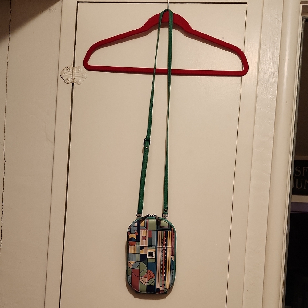 Frank Lloyd Wright Multicolor Geometric Crossbody… - image 1